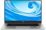 Ноутбук HUAWEI MateBook D 15 BoM-WFQ9 серебристый Full HD IPS, Ryzen 5 5500U, ядра: 6 х 2.1 ГГц, RAM 16 ГБ, SSD 512 ГБ