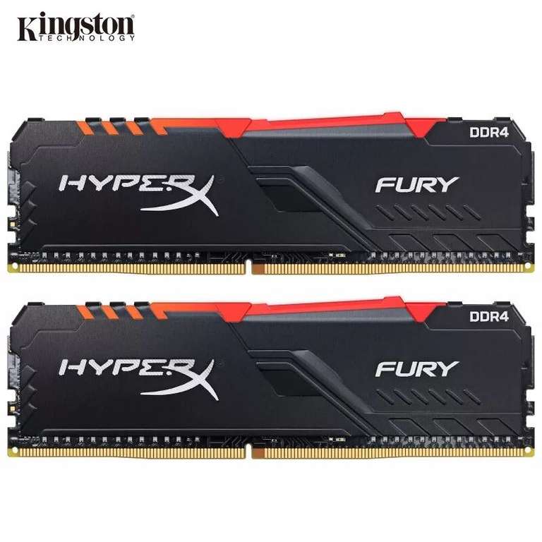 Оперативная память Kingston HyperX FURY DDR4 RGB 2х8gb, 3200 МГц, CL 16