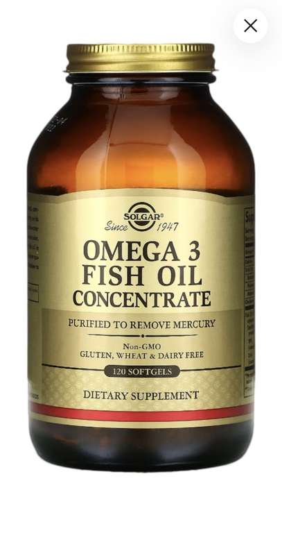 Solgar Omega-3 Fish Oil Concentrate капс., 300 г, 120 шт.