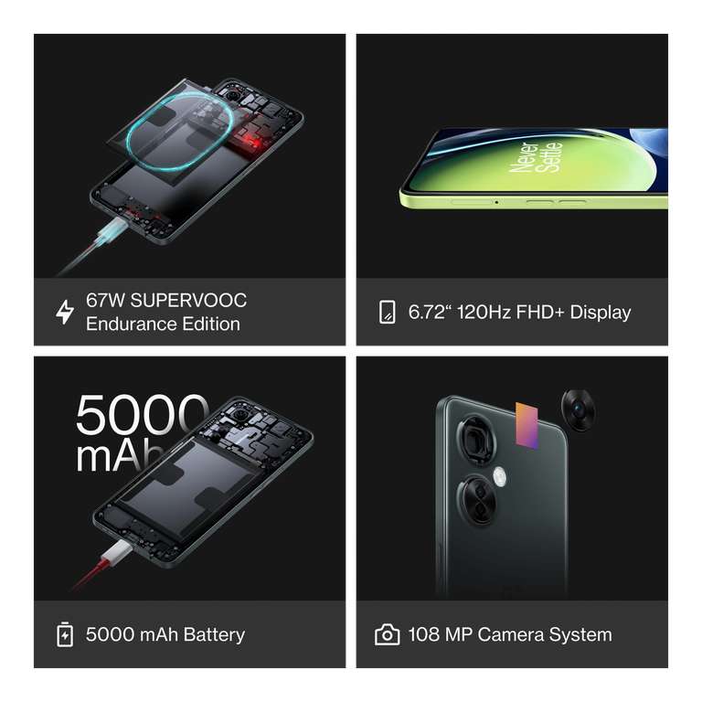 Смартфон OnePlus Nord CE 3 Lite 5G, 8+256 Гб (IPS, FHD+, 120 Гц, Snap 695, 5000 мАч)