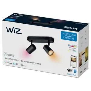 Умный потолочный светильник WiZ Imageo Spots 2x5W B 22-65K RGB и на 3 спота за 1566₽ (с картой OZON)