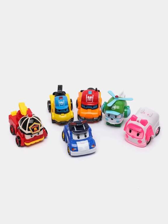 Игрушка Robocar Poli машинка - трансформер/Комплект игрушек 6шт