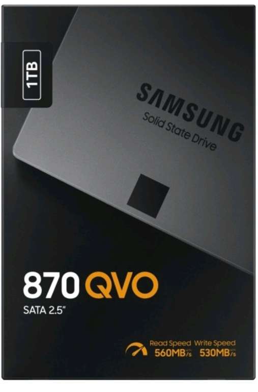 SSD диск Samsung 870 QVO 1ТБ SATA III QLC (цена с промокод)