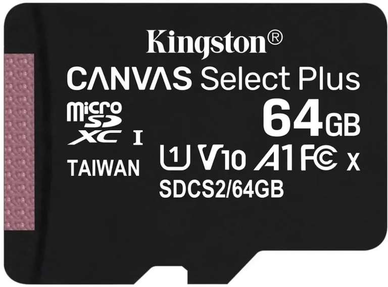Карта памяти Kingston Canvas Select Plus 64 ГБ