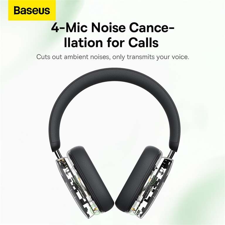 Беспроводные наушники Baseus Bowie H1 два цвета (шумоподавление, 70 ч, 4 микрофона, приложение)