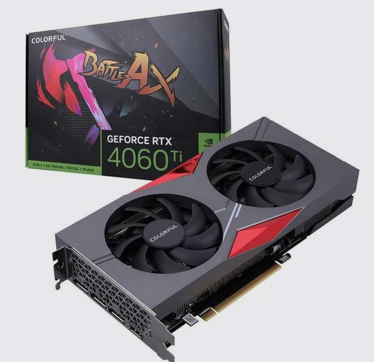 Видеокарта Colorful GeForce RTX 4060 Ti 8 gb (с Озон картой, из-за рубежа)