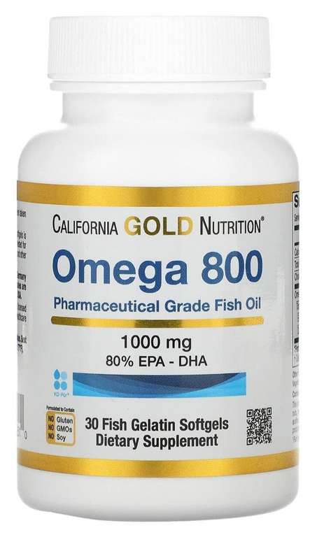 БАД California Gold Nutrition Omega 800 Fish Oil 1000 мг 90 шт.