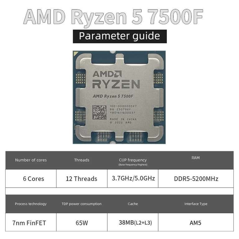Процессор Ryzen 5 7500F (оформление через Казахстан)