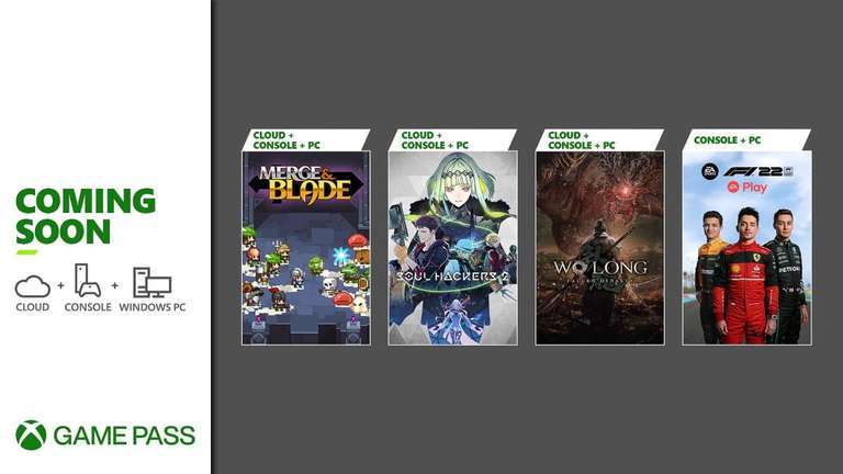 [Xbox One] Merge & Blade, Soul Hackers 2, F1 22 и Wo Long: Fallen Dynasty (Game Pass)