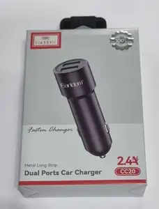 Длинная автомобильная зарядка для русских авто 2USB 5V/2.4A в прикуриватель