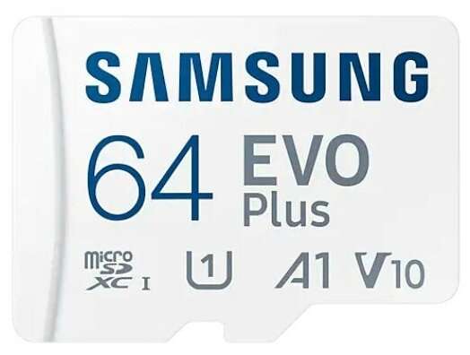 Подборка карт памяти microSDXC Samsung EVO plus 64 GB, 128GB, 256GB