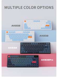 Клавиатура беспроводная механическая AJAZZ AK832 (подсветка, 83 клавиши, 75%, низкопрофильная, USB-C + 2,4 ГГц + Bluetooth, аккум 2.5Ач)