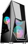 1STPLAYER DK-3 BLACK DK-3-BK-3G6 ПК корпус с тремя РГБ вентиляторами в комплекте