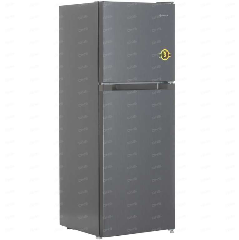 Холодильник с морозильником DEXP T2-0140AMG серый на 138л