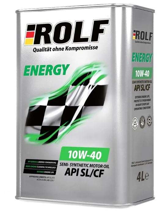 Моторное масло ROLF Energy, 10W-40, 4 л, полусинтетическое
