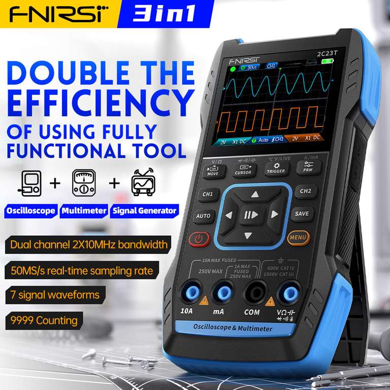 Цифровой осциллограф FNIRSI 2C23T 3 в 1