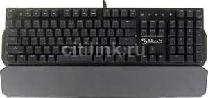 Клавиатура A4TECH Bloody B885N, USB, c подставкой для запястий, черный по промокоду