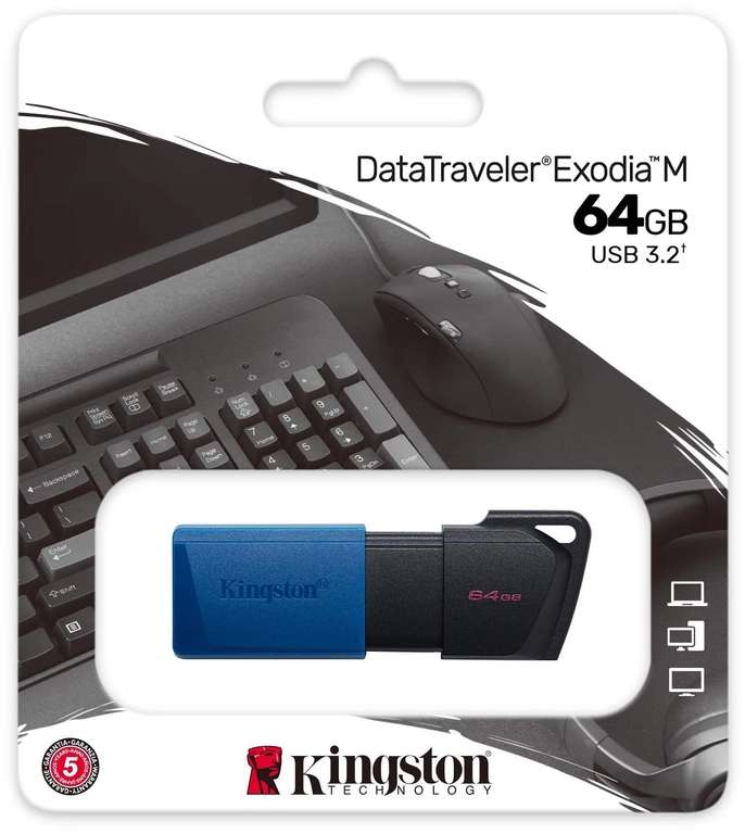 Флэшка Kingston DataTraveler Exodia M DTXM/64GB (USB 3.2)