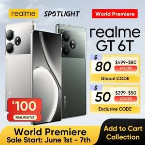 Смартфон Realme GT 6T 8+256GB Глобальная версия (пошлина ≈3100₽)