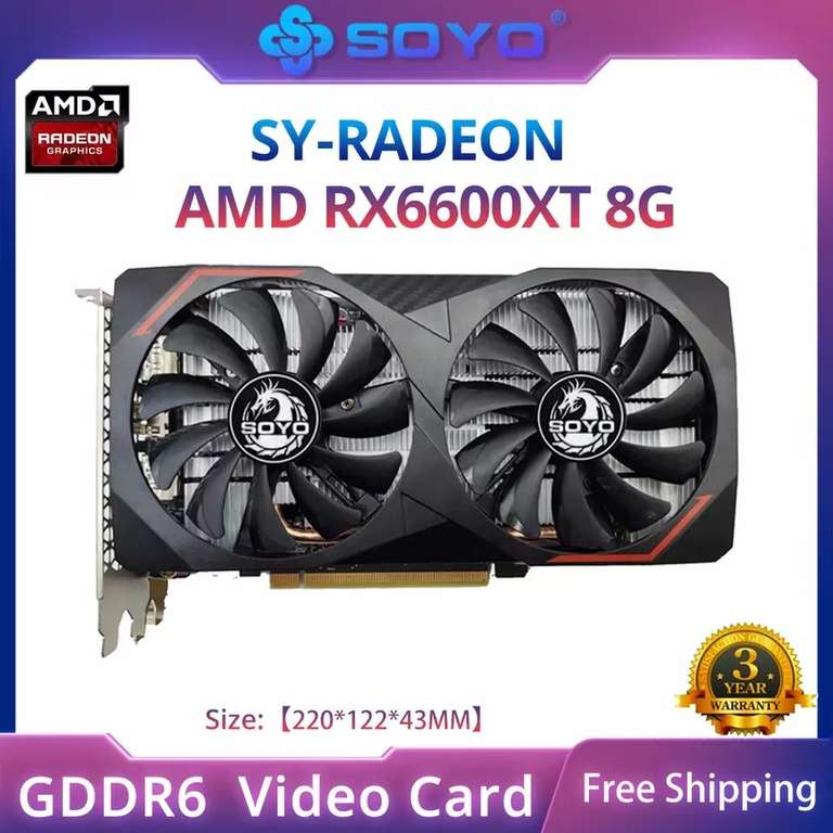 Видеокарта SOYO AMD Radeon RX 6600 XT