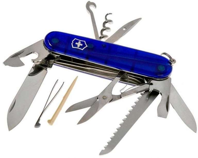 Швейцарский нож Victorinox Huntsman Sapphire 1.3713.T2 полупрозрачный синий