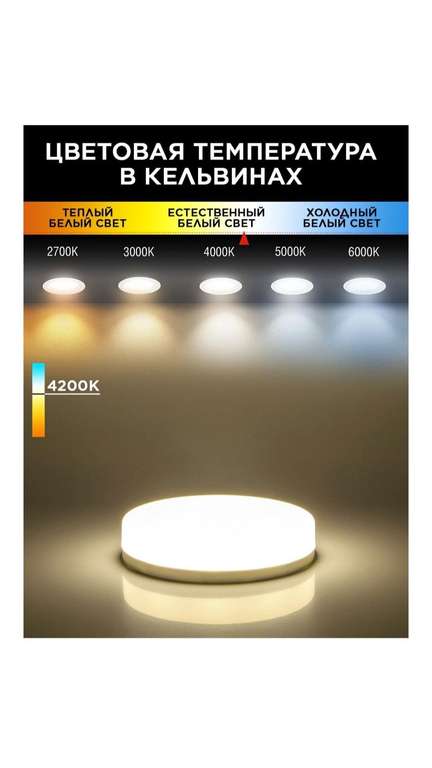 Упаковка светодиодных ламп 10 шт. Ecola T5MV80ELC, нейтральный дневной белый свет, таблетка led, матовая, GX53, GX53, 8 Вт, 4200 К