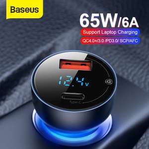 Автомобильное зарядное Baseus QC 4.0 65W