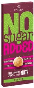 Горький шоколад OZera No sugar added Dark&Nuts, 90 г (без сахара)