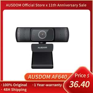 Веб-камера AUSDOM AF640 FullHD, с автофокусом и шумоподавлением