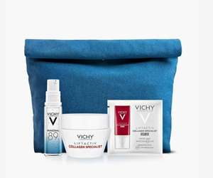 Набор для ухода за лицом VICHY Liftactiv Collagen в мини-формате (крем 15 мл. + сыворотка 10 мл + крем 1,5 мл + косметичка)