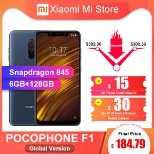 Xiaomi Pocophone F1 6+128GB Глобал. Цена 184.79$