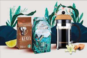 Бесплатный фирменный кофе от Starbucks, при пополнении от 2000₽