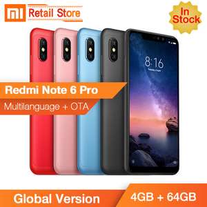 Xiaomi Redmi Note 6 Pro 4/64 от 166.9$ + наушники 18$ = 185.4$ общая цена в комлекте