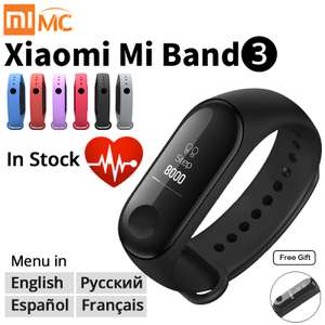 Xiaomi MI Band 3 за 10.07$ или 14.5$ за 2шт.