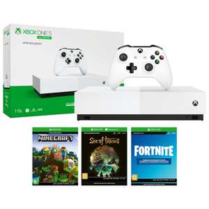 Xbox One S 1Tb All-Digital + Sea of Thieves, Minecraft, Fortnite