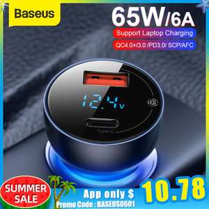 Автомобильное зарядное Baseus 65Вт